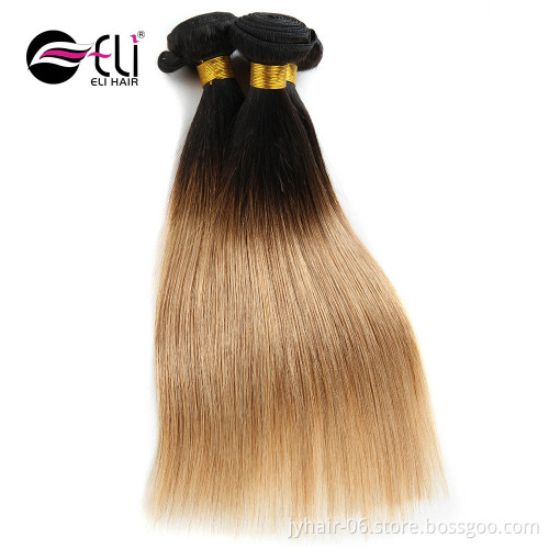 27# blond Wholesale Price Ombre Color 1b27 Peruvian Straight Hair In China